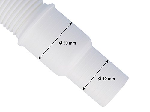 tecuro Spülen Siphon Geruchsverschluß mit 2 Geräteanschlüssen – flexibel kürzbarer Ablaufschlauch NEU - 2