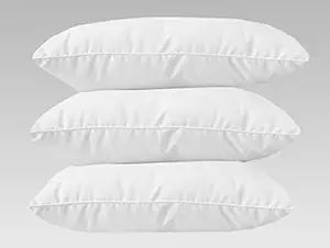 Touch Pillows Microfiber Shell Sofa Cushions - Throw Pillows (Fillers) (18x18 Inches) (Set of 3 Pcs) (White)