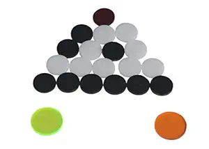 Vizorr Acrylic Plastic Carrom Coin with Multicolour Striker for All Type of Carrom Board Carrom Pawns(Pack of 19)