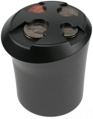 Type S Universal Car Coin Holder High-Capacity Car Organizer Cup Holder Car Accessories Fits Most Car Trucks (Black)