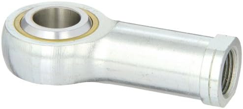 RBC Heim Bearings HFL12G 0.7500" Bore.7500-16 Threads, Left Hand Thread, With Grease Fitting, Female Rod End Bearing, 4 Piece Metal-To-Metal