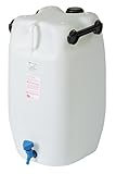 Fabricado en Alemania behroplast b00670320 Bidón con grifo, 60 L, color blanco