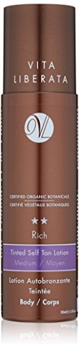 VITA LIBERATA Tinted Self Tan Lotion for Body, Rich (Medium) 200 ml