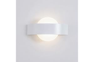 Damastoreitalia Universo Applique led per interno doppia emissione luce da parete a muro lampada 8w moderno su giu (Bianco - Luce naturale 4000K)