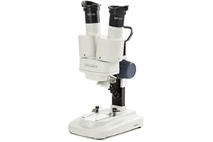 AMSCOPE Novex Explorer NVX-55400 - Microscopio stereo compatto, 20X, con testa binoculare, LED, portatile