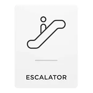 Flambird (Escalator) Information Sign Solid Surface 198x150x6 mm