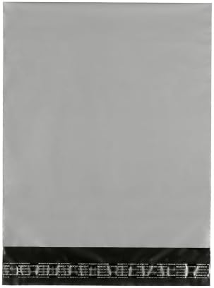 Ampac MGB2424 Recycled Poly Mailer Bag with Heat-Sealed Side Seam, 24" Length x 24" Width, Grey/Black (Case of 125)