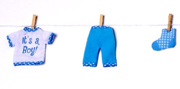 Preisvergleich Produktbild amscan International Baby Boy Wäscheleine Girlande