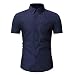 Produktbild Aiserkly Mode Herren Button Persönlichkeit Tasche Kurzarm T-Shirt Bluse Tops