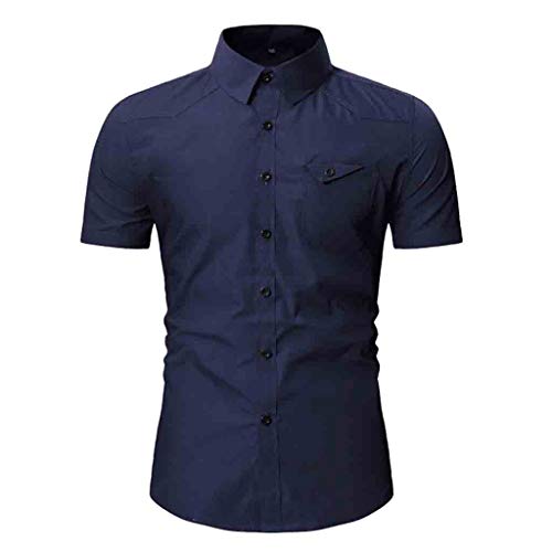 Preisvergleich Produktbild Aiserkly Mode Herren Button Persönlichkeit Tasche Kurzarm T-Shirt Bluse Tops