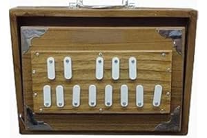 Amilav Collections 30,5 cm Teakholz Shruti Box Musikinstrument Shruti Box mit Tasche Surpeti 440Hz gestimmt