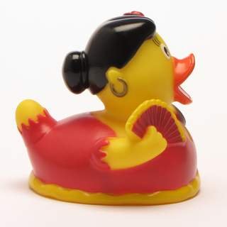 HC-Handel 916655 Vinyl Badeente City Duck Spanien Gummiente 8 cm - 2
