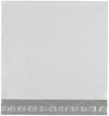 Ampac POL2424 Premium Poly Mailer Bag with Heat-Sealed Side Seam, 24" Length x 24" Width, White/Silver (Case of 125)
