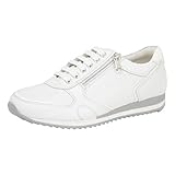 Obermaterial: Leder Cafe Moda Damen Sneaker Laila Leder (38 EU, weiß)