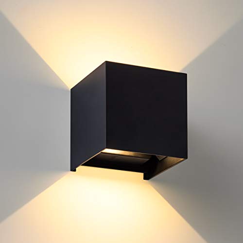 batteriebetrieben 2x LED Wandleuchte im Lichtschalter-Design aus Kunststoff