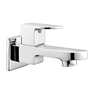 Ruhe Pristine Brass BIB Cock Long Body Faucet/Tap with Wall Flange (Chrome Finish)