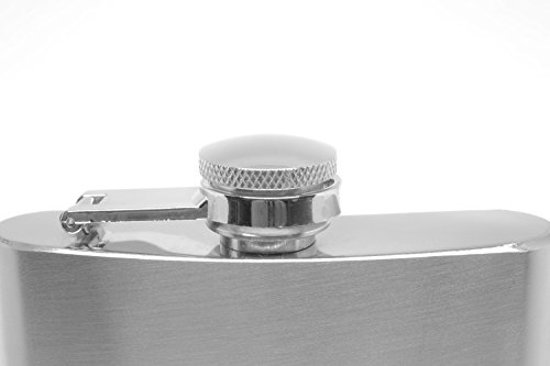 2x Edelstahl Flachmann von Trendario | Taschenflachmann in der Farbe Silber mit Schraubverschlussdeckel | Fassungsvermögen 200 ml ( 7oz ) als Geschenk zu Weihnachten oder zum Geburtstag - 5