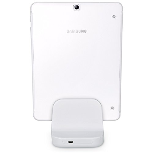 kwmobile Micro USB Dockingstation für Tablets – Ladestation Mikro USB Ladekabel Ladehalterung in Weiß - 2