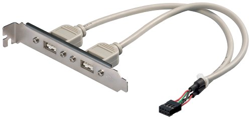 Wentronic USB Blende (8-polig Stecker, 2x USB 2.0)