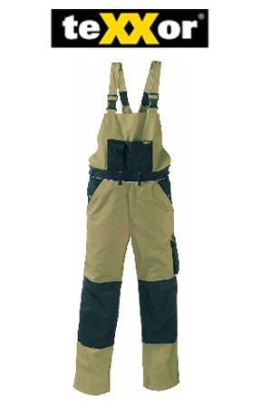 teXXor 2-in-1 Arbeitsbundhose Canvas 320 mit Cordura, verstärkt schwarz 24, 20-008330-24