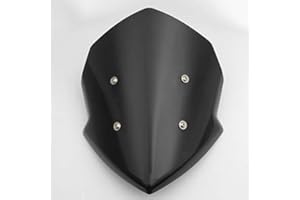 FAYEDENICY Motorcycle Z125 Windscreen Windshield Double Bubble Flyscreen Airflow Wind Screen Deflector Cover Visor Pare-brise Protector for K.a.wasaki Z 125 Z-125 2019 2020 2021 2022 2023 (Smoke)