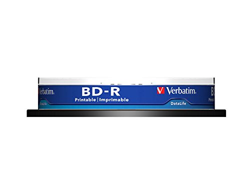 Verbatim 43804 BD-R SL 6x 10-pack Datalife Optical Media - 2