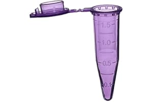 MUHWA 500 PCS Polypropylene Graduated Microcentrifuge Tubes with Snap Cap, 1.5ML Micro Test Tubes Conical Microtube Sample Vial for Laboratory (Purple)