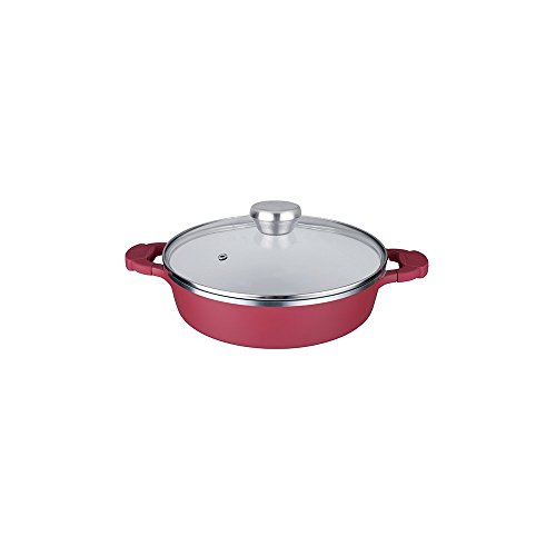 Aluguss Kochtopf 7.Tlg Set Topf Aluminum Keramik Antihaft INDUKTION IM-1007CR Aluminum Kochgeschirr- SET ROT - 5