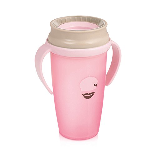 Lovi 1/595new Trinkbecher 360° Active Retro Baby, 14+ Monate, abdichtende Silikonscheibe, antibakterieller Schutz, 350 ml, grün