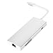 Produktbild Kongqiabona Seven Ports High Speed USB Type Hub Splitter Ethernet Port SD TF Card Reader Adapter Converter VT105 for Notebook Laptop