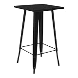 Material: Acero SKLUM Mesa Alta LIX Negro - (Elige Color)