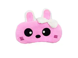 Nitsha Velvet Blind Sleeping Cartoon Character Eye mask shade for Men Women Girls Boys Kids - Pink and White Model No.27