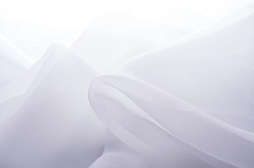 Maßgeschneiderte weiße Voile Store Gardine, inklusive Blei und Automatik Faltenband 1:2,5, 3er Falte, Vorhang nach Maß, Höhe 90 – 295 cm (235x700cm/HxB) - 6