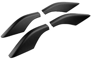 Vaorwne 4PCS Black ABS Car Roof Luggage Rack Rail End Cover Shell Protector Fit for Freelander 2 2006-2014