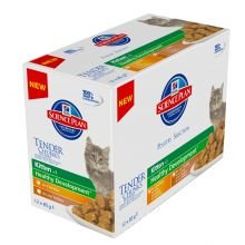 Hill's Feline Kitten Multipack Chicken & Turkey Comida para Gatos - Paquete de 12 x 85 gr - Total: 1020 gr