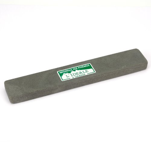 Natürlicher Messer Schleifstein 'Ideale' grün aus den Pyrenäen mit 2 Korngrößen Abziehstein Wasserstein Schärfstein
