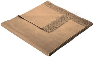 Biederlack 50 x 200 cm Cotton Cover Blanket Throw, Camel Brown