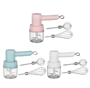Meneflix Kitchen Electric Hand Mixer 3 Speed, Cordless Handheld Mixer & Stainless Egg Beater, Lightweight Mini Hand Mixer Easy Use-Aqua || Multicolor ||