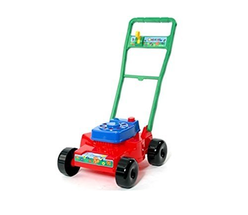 Kids Chidlren Lawnmower Garden Beach Toy 5 Piece Play Set Outdoor 28cm High Tools Fork, Rake, Trowel, Shears