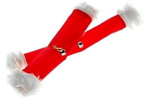 William Hunter Equestrian Christmas Rein Sleeves - with white fur and bells