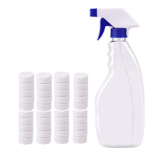Preisvergleich Produktbild Clearance Sale ODRD Hot Sale Multifunktionale Sprudelnden / Spray Reiniger Set mit 1 Sprühflasche Allzweck / Home Reinigung Sprudelnden Spray Reiniger / Fleckentferner Solide Windschutzscheibe Fensterreiniger (Weiß, A)
