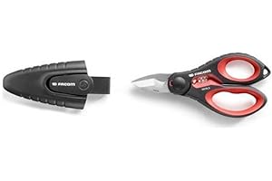 FACOM Cizalla Bi-Material de Gran Esfuerzo, Estructura Completa en Acero, Cortador de Cable Ø 50mm, Ranura para Extracción, Hoja de Acero Inoxidable, Soporte con Clip para Cinturón, 841A.3PB