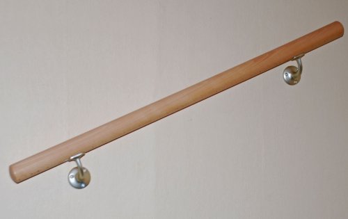 Preisvergleich Produktbild Handlauf Set, Buche, inkl.Halter, 1,20m lang