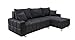 Produktbild B-famous 150311 Perugia Polsterecke/Ecksofa, Materialmix PU Kunstleder mit Strukturstoff, 137 x 232 x 68 cm, Schwarz/weiß