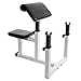Produktbild Curlbank Schwarz Trainingsbank Bizepsbank Hantelablage Hantelse- Bizeps Hantelbank Höhenverstellbar bis 120 kg belastbar