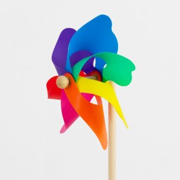 Windspiel – Moulin 17 Rainbow – UV-beständig und wetterfest – Windrad: Ø17cm, Standhöhe: 47cm – fertig aufgebaut inkl. Standstab (Rainbow) - 2