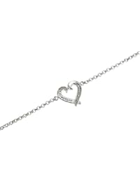 Morgan - Pulsera de metal con oxido de circonio (16 cm)