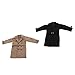 Produktbild Sharplace 2pcs 1/6 Männliche Aktionfigur Windmantel Windjacke Staubmantel Puppenkleidung ( Khaki + Schwarz )