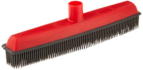 Maya Professional Tools 02029 Scopa con Pelli in Gomma, per Raccogliere Capelli, Nero/Rosso