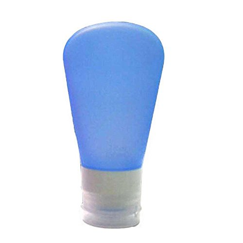 Voberry®1 Pcs Silicone Travel Packing Bottle Lotion Shampoo Bath Container Press Bottle S/M/L (L, Blue)